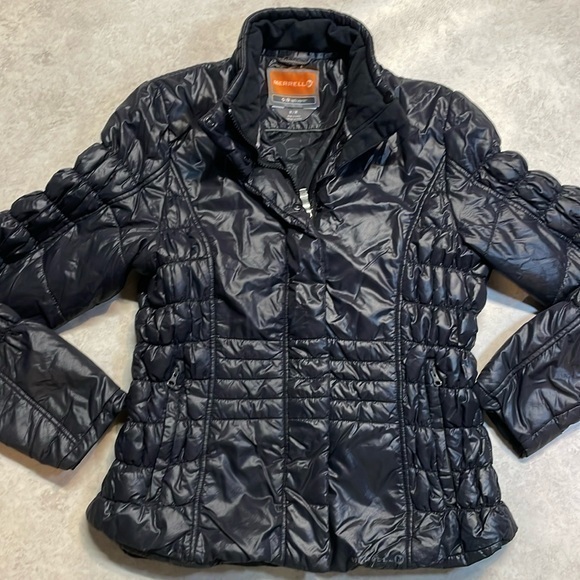 Merrell Women’s Black Quilted Puffer Opti-warm Lightweight Jacket Size M - Picture 1 of 5